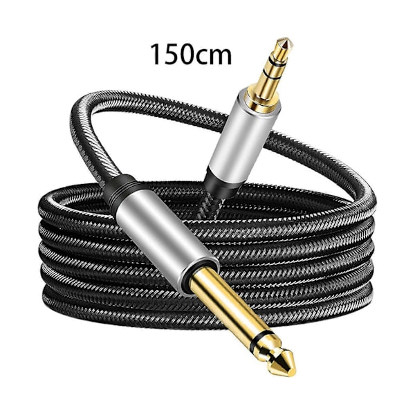 Audiokaapeli 3,5 mm TRS - 6,5 mm TS Korkealaatuinen Äänen Siirto Yksikanavainen Uros-Uros Audioliitäntäkaapeli
