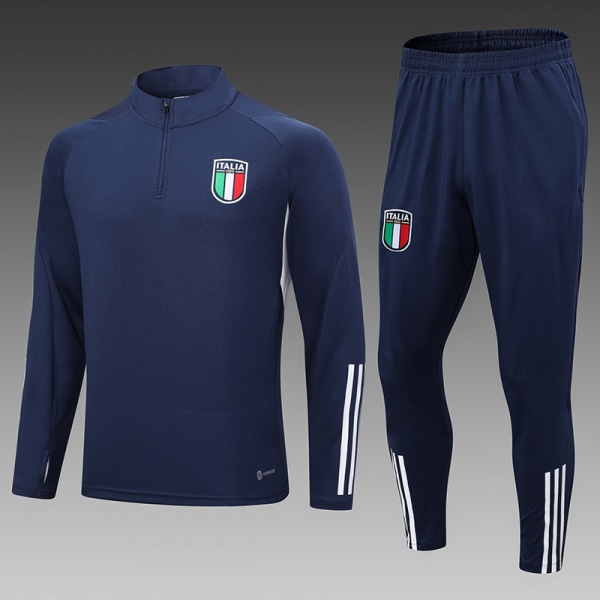 23-24 ny säsong Italiensk ungdoms/vuxen långärmad jerseydräkt blue 14#