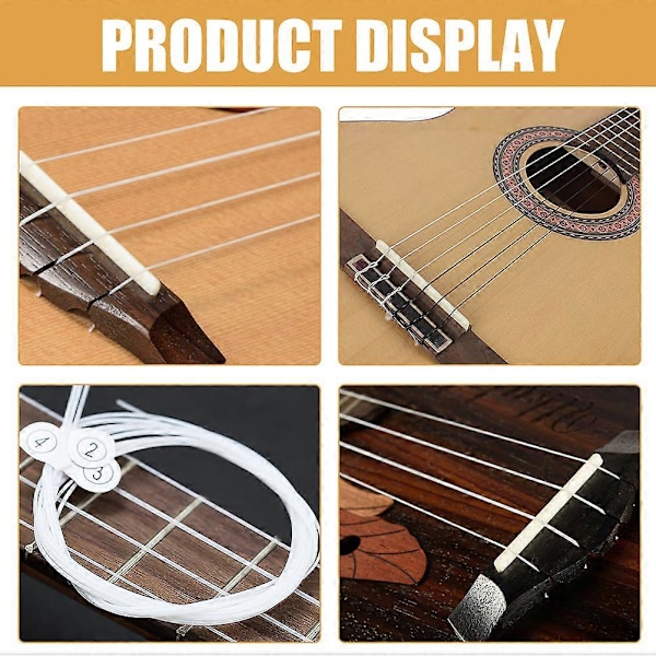 8 kpl Ukulele-kielisetti Nylonkielet Ukulelen kielet Vaihdettavat ukulelen osat