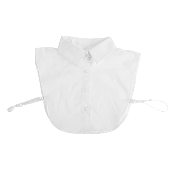 WINOMO Dame Jenter Halv Skjorte Bluse Avtakbar Falsk Krage Fjernbar Choker (Hvit)