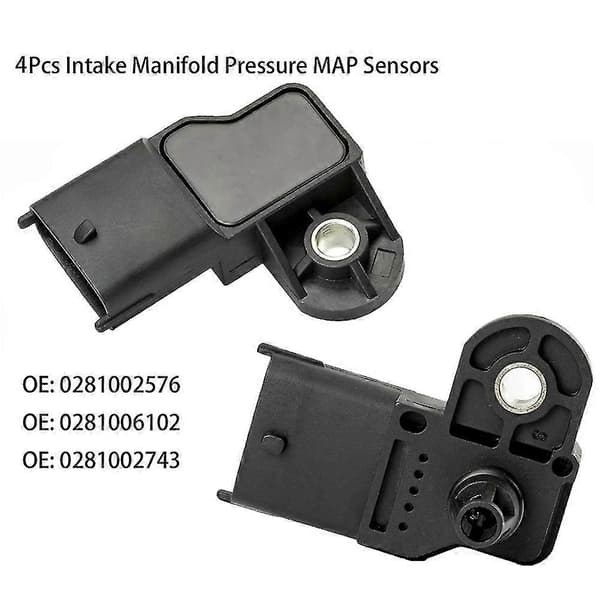 4 stk. 0281002576 Manifold Tryksensorer Til- Fe- Fm Fl 0281006102 Boost Tryksensor