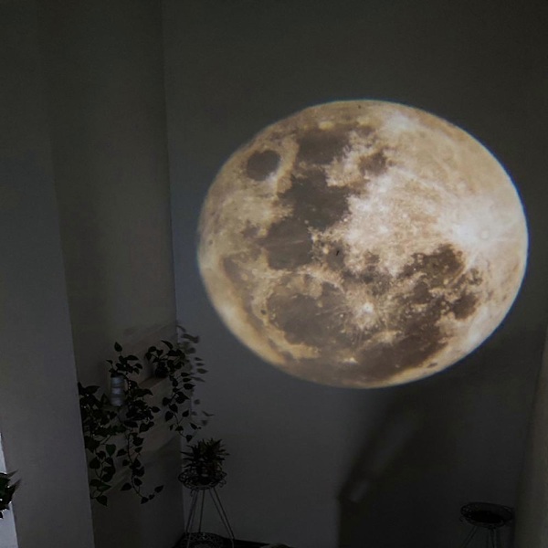 Månlampa Planet Projektor Nattlampa 360 graders Roterbar Usb Måne Led Nattlampa Jordprojektion