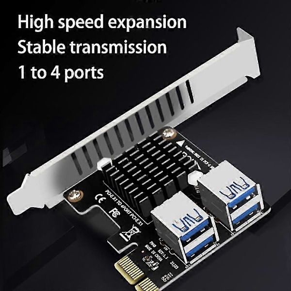 Pci-e Udvidelseskort Desktop Pci-e 1x Til 4-port Pcie Asm1184e Fuldhøjde Udvidelseskort Til Bitcoi