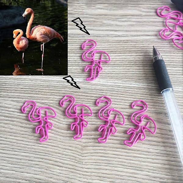 10 kpl Flamingo Paper Clips Sarjakuva Värikkäät Tiedostoklipsit Toimistotarvikkeet Koulutarvikkeet