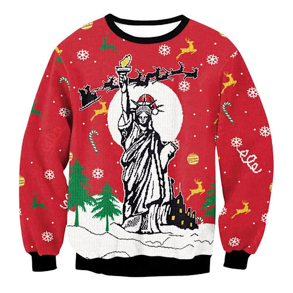 Herr Dam Ful Jultröja Rolig Knulande Ren Klumpiga Jumper Toppar Par Semesterfest Jul Tröja 3D Style 1 4XL