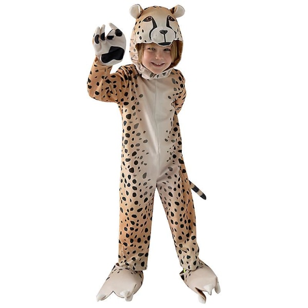 Toddler Barn Häst Kanin Hund Lejon Tiger Dinosaurie Kostymer Pojkar Flickor Lamm Får Tecknad Djur Jumpsuits Halloween Purim dinosaur-01 L