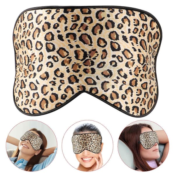 1 st Justerbar Sovmask Siden Leopard Design Skuggande Ögonbindel