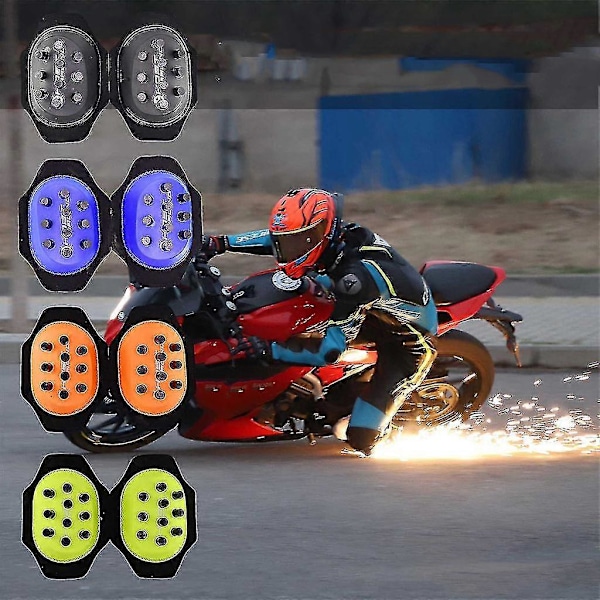 Skyddande Motorcykel Knäskydd Firepower Slider Gnistslipande Knäväska Green 20 fire point