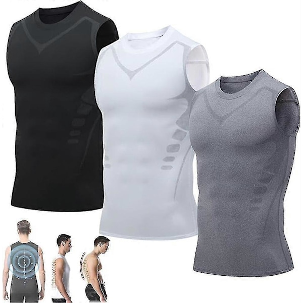 Menionic Turmalin Holdningskorrigerende Vest, Menionic Turmalin Holdningskorrigerende Vest, Holdningskorrigering 3PCS MIX A XL