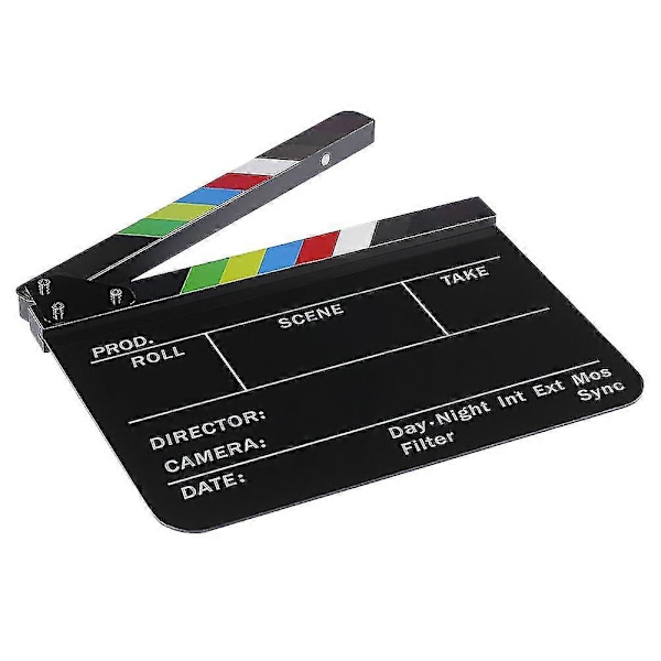 Whiteboard Regissør Film Klapptre Klipp Action Scene Tavle Skifer med Fargerike Pinner