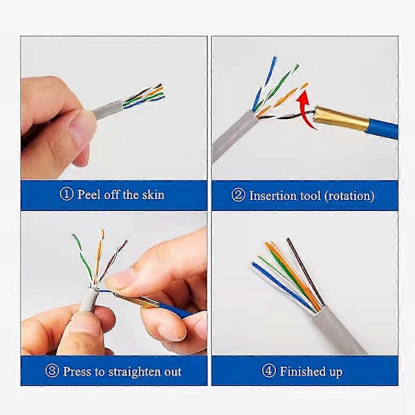 Nettverksingeniørverktøy Nettverkskabel Løsner For Cat5 Cat6 Ethernet Kabel Løsner Tvunnet Ledningskjerne