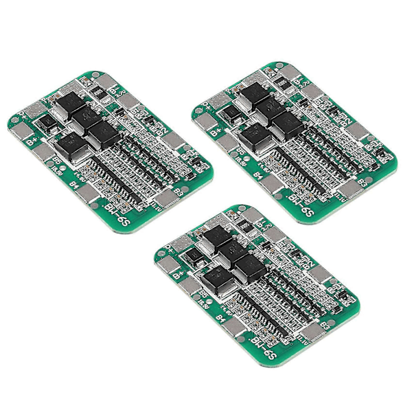 3 stk. 6s 15a 24v Pcb Bms Batteribeskyttelseskort til Li-ion Lithium Pakker Lipo Cellemodul