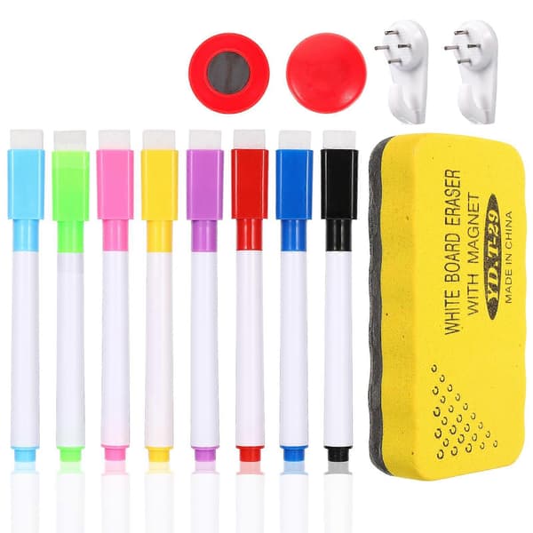 1 Sæt Magnetisk Whiteboard Sæt Whiteboard Tusser Whiteboard Pins Whiteboard Krog