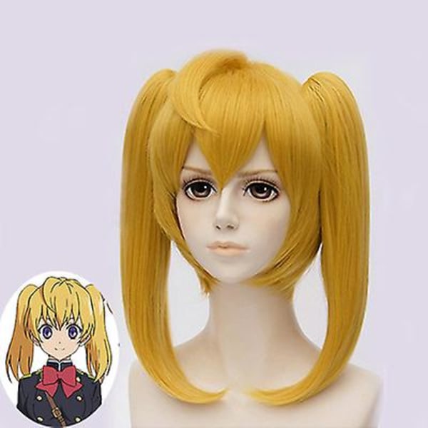 Anime Seraph Of The End Mitsuba Sangu Halloweenfest Cosplay Kostym Kvinnor Militär Uniform Kostymset Mitsuba Sangu Peruk Sko L