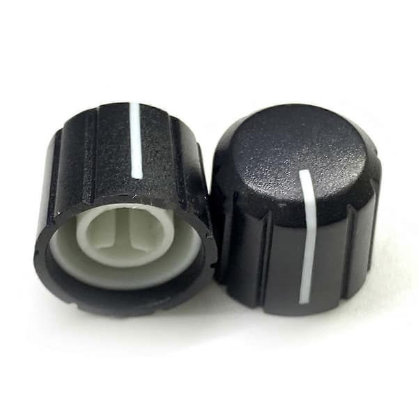 10 st Potentiometer Kontrollknappar För Elgitarr Volym Tonknappar Svart D Typ 6mm
