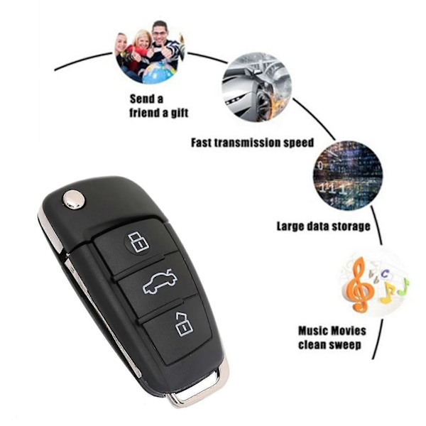 USB-muistitikku auton avaimen muotoinen USB-tikku pöytäkoneelle ja kannettavalle (16 Gt)
