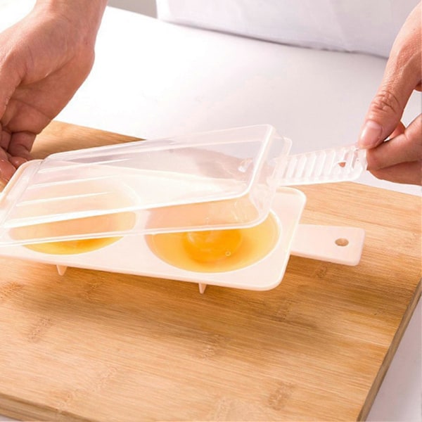Äggkokare med 2 hålrum Kreativ Non-stick Lättviktig BPA-fri Äggpocherare Matlagningsaccessoarer