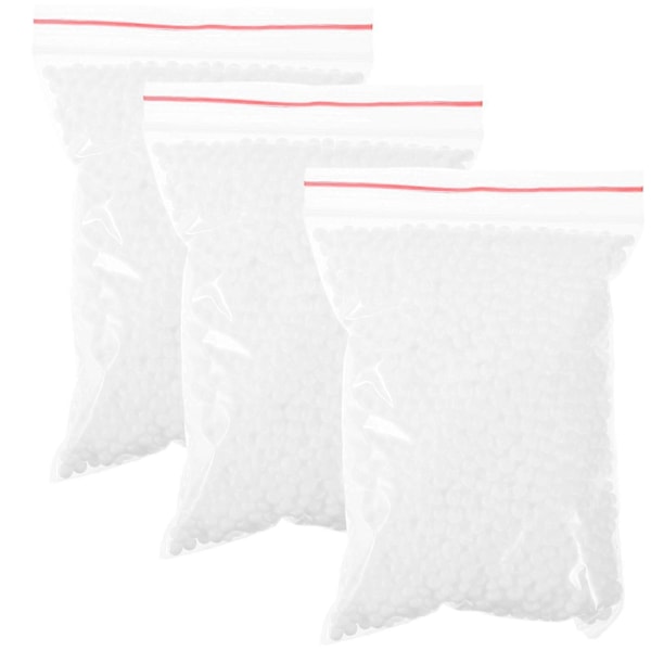 3 Förpackningar Mini Kulor Pärlor för DIY för Konst och Hantverk (Vit)
