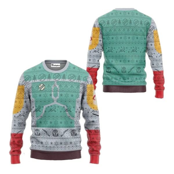 Santa Darth Vader Jul Ugly Sweater Star Wars The Mandalorian Men Pullover Kläder Höst Vinter Dam Sweatshirt style 1 M