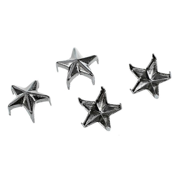 100 stk. Sølv Stjerne Nitter Pyntenitter 9mm