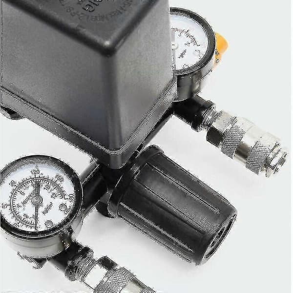 Trykregulator med trykkontakt til kompressor Trykkontakt med 2 displays