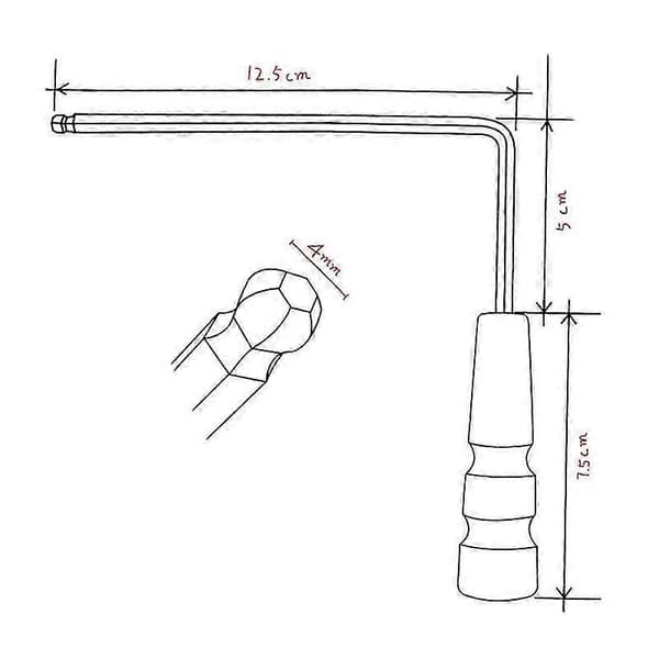 Gitarr Truss Rod Hexnyckelset Gitarrreparationsverktygssats Nyckel Justeringsstång Nyckel