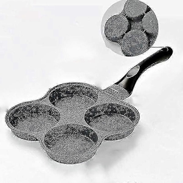 Non-stick stegepande, ægge- og hamburgerstegepande, 4-huls