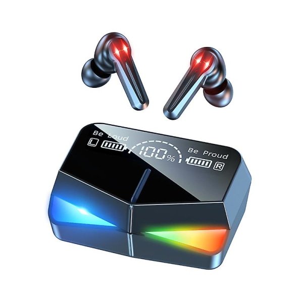 M28 Bluetooth Øretelefoner  Ægte Trådløs In-ear Bluetooth 5.1 Lyd (sort)