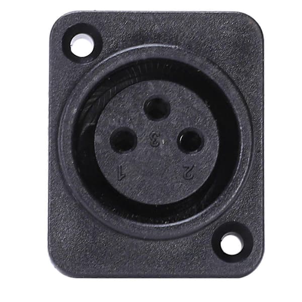 10 stk. Sort XLR 3-benet hun Jack Panel Mount Chassis Pcb Socket Connector