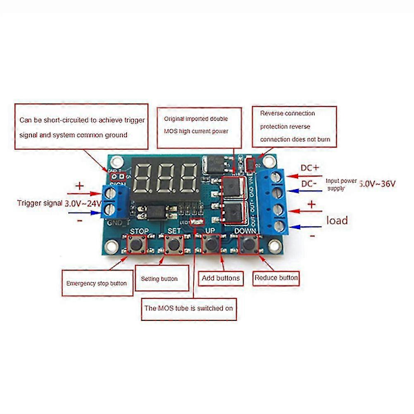 Timing S Krets Dobbel Mos Rørkort Istedenfor Relémodul 12 24v Ci