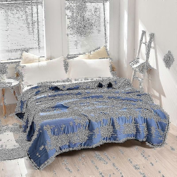 Den Ultratunna Kylfilten För Full Twin Sängar, Ultra Mjuka Tvättbara Filtar För Vuxna Barn [Fri Frakt] Dark Blue 100x150