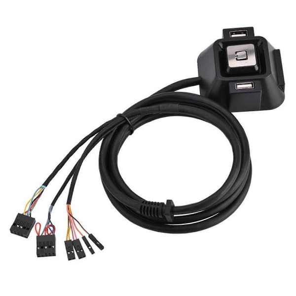 1,2 m Desktop PC Switch Knap Praktisk Slidstærk ABS Computer Reset Switch Block Extender til Kontor