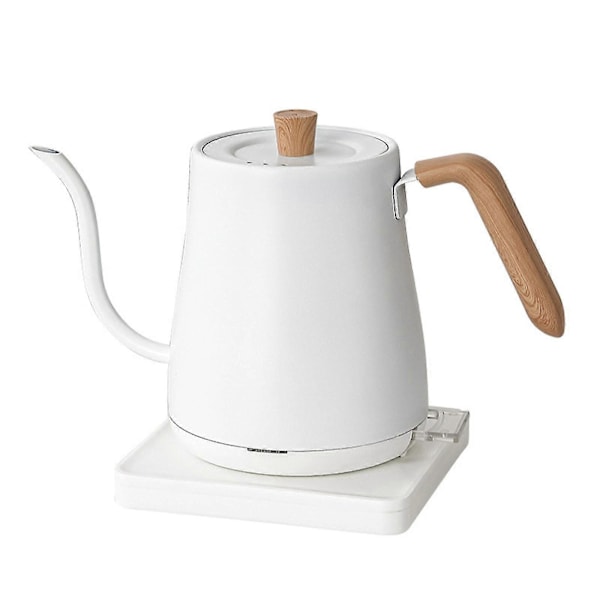 Elektrisk vattenkokare med svanhals, 800 ml vattenkokare, tekanna i rostfritt stål för kaffe & te med snabb uppvärmning, automatisk avstängning och torrkokningsskydd