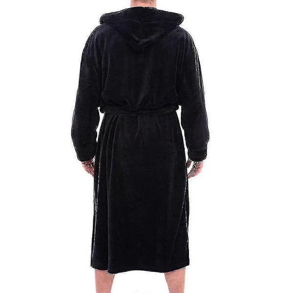 Herre Badekåpe med Hette Black 4XL