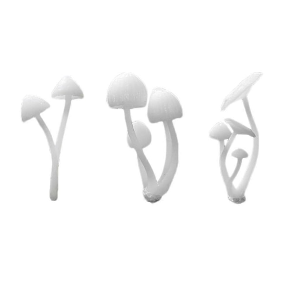 9 st Mini Svampar Modell Kristallim Skogslandskap Svampar DIY 3D Svampar Ornament (Stil Slumpmässig)