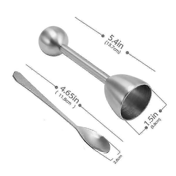 Egg Cracker Topper Cutter Sett For Myke Kokte Egg Rustfritt Stål