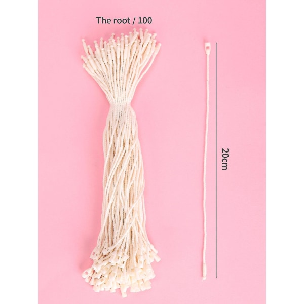 100 stk. 20 cm Polyestertråder for Juleanheng Juletre Julekule Merkelappverktøy Julepynt Tilbehør Cotton rope