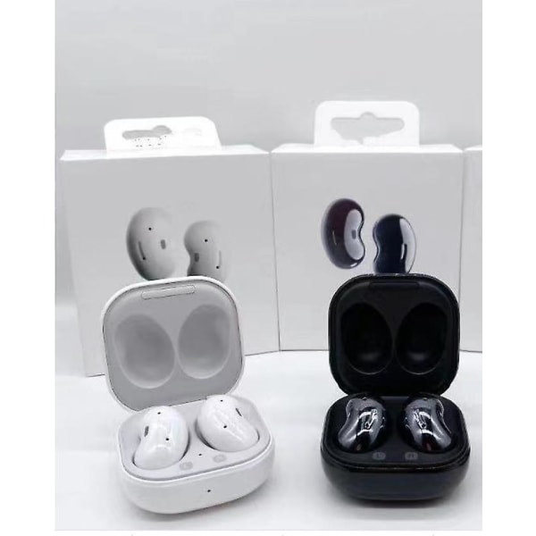 Svarta/vita Trådlösa Hörlurar Bluetooth In-ear True Cordless Med Handsfree-samtal Mikrofon, 4 Timmar Lång Speltid; Inkluderar Kompakt Laddningsfodral White