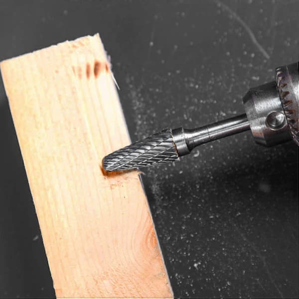 10 stk 1/8 Fil Solid Carbide Burr Sett Drill Slipe Kutter Verktøy Bits Sett For Diy Trearbeid Carv