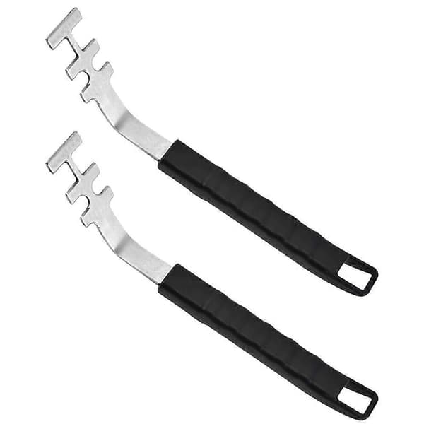 2 stk. Grillristløftere i rustfrit stål Grillnet Griber Udendørs Grill Griber