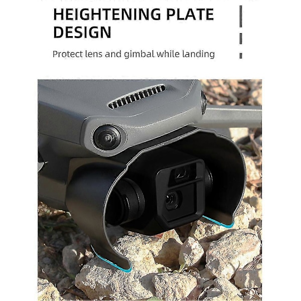 För 3 Linsskydd Anti-bländnings Linsskydd Gimbal Skydd Solskydd För Drönartillbehör