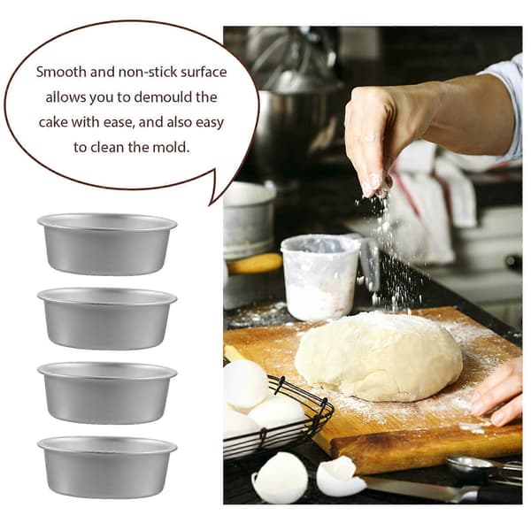 4 stk. Kakeform Non-stick oval Kakeformer Aluminiumlegering Kakebakeformer