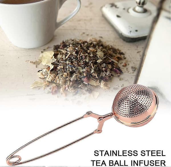 Te-sil, Te-sil i rostfritt stål med klämma, Te-filter, Te-sked