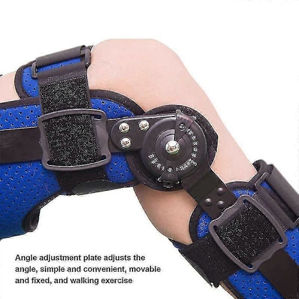 Knäledsstöd Justerbart Andningsbart Knästöd Benbeskydd Knävrickning Fixerad Rem Ortos Artrit Skydd Right leg M