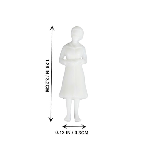 50 STK. Umalede Personmodel Sandbord Landskab Miniature Personmodel