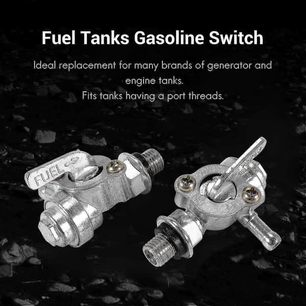 2x Universell Bensinkran Bensinbrytare För Generator Gasmotor Bränsletankar