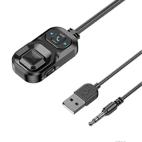 Auton Bluetooth-vastaanotin Aux Auto 3,5 mm Audio Bluetooth -sovitin Lähetin Bluetooth 5.1 Audio -sovitin