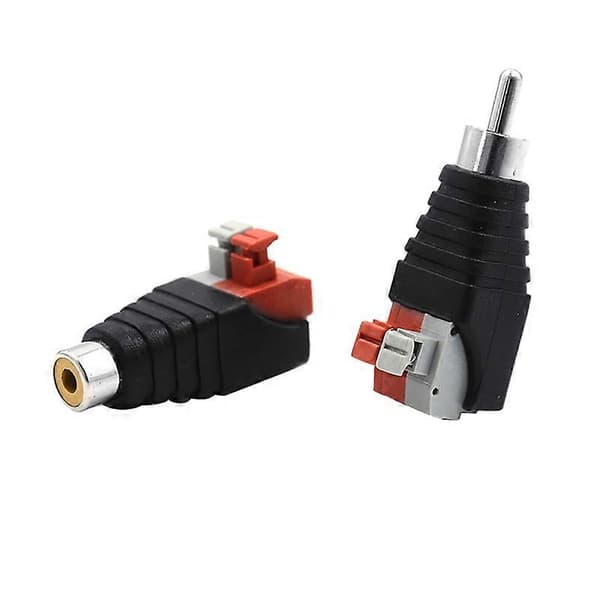 1 Par Universal Højttalerledning Kabel til Audio Han RCA Jack Stik Adapter