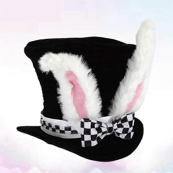 Påskehare ørehatt unisex hatt hodeplagg kaninhatt hodeplagg utkledning svart