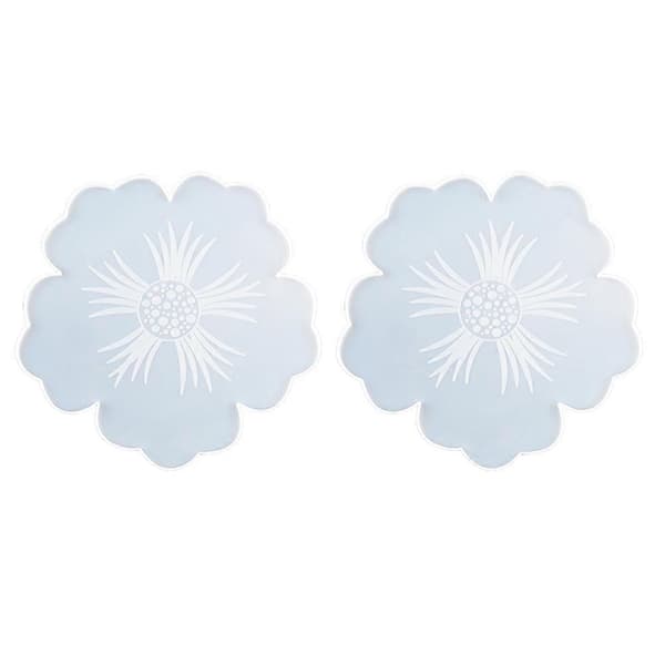 2 stk. Krystal Epoxy Form Blomsterformet Coaster Støbning Silikone Håndværksform